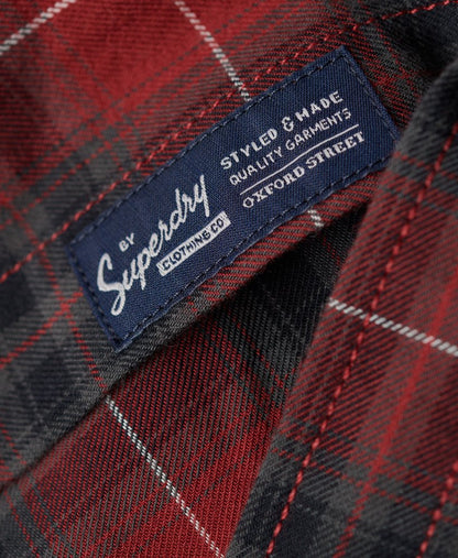 Superdry Organic Cotton Vintage Check Shirt - Hoxton Check Red
