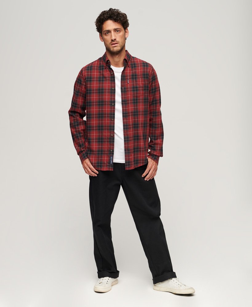 Superdry Organic Cotton Vintage Check Shirt - Hoxton Check Red