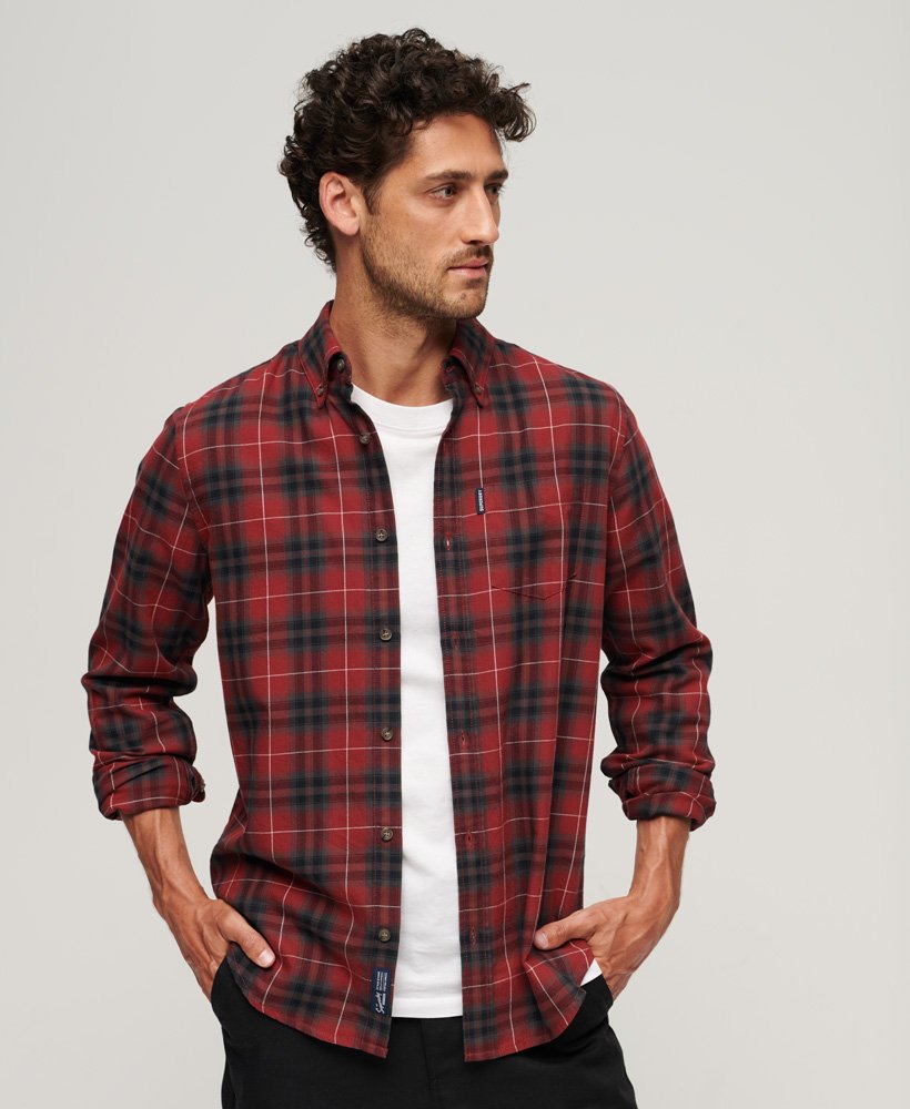 Superdry Organic Cotton Vintage Check Shirt - Hoxton Check Red