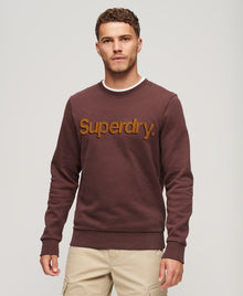 Superdry Core Logo Classic Sweatshirt - Rich Deep Burgundy