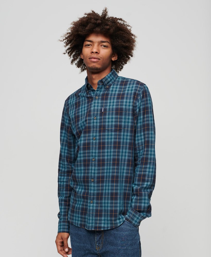 Superdry Organic Cotton Vintage Check Shirt - Hoxton Check Navy