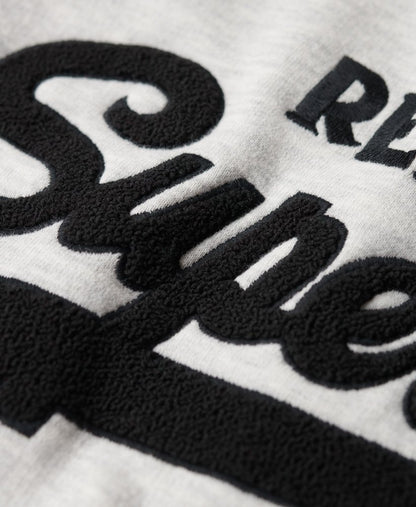 Superdry Athletic Vintage Logo Raglan Sweatshirt - Glacier Grey Marl/Rhubarb Marl