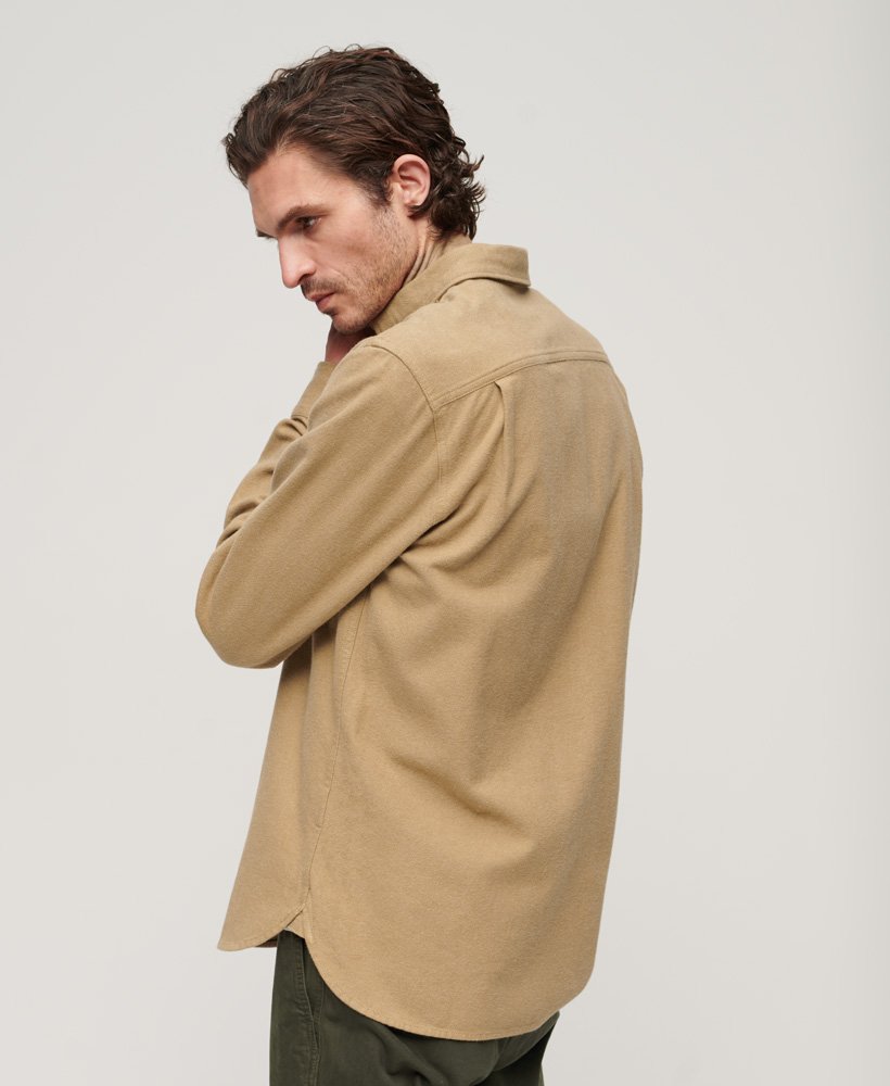 Superdry Trailsman Flannel Shirt - Sandstone Brown