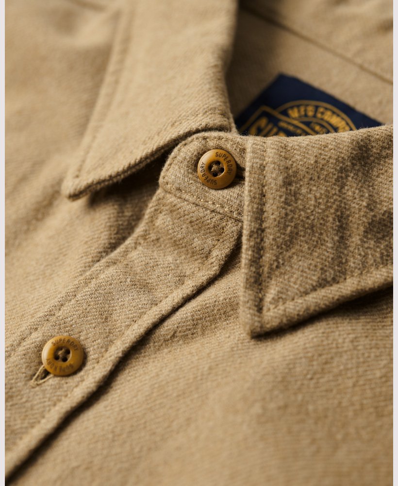 Superdry Trailsman Flannel Shirt - Sandstone Brown