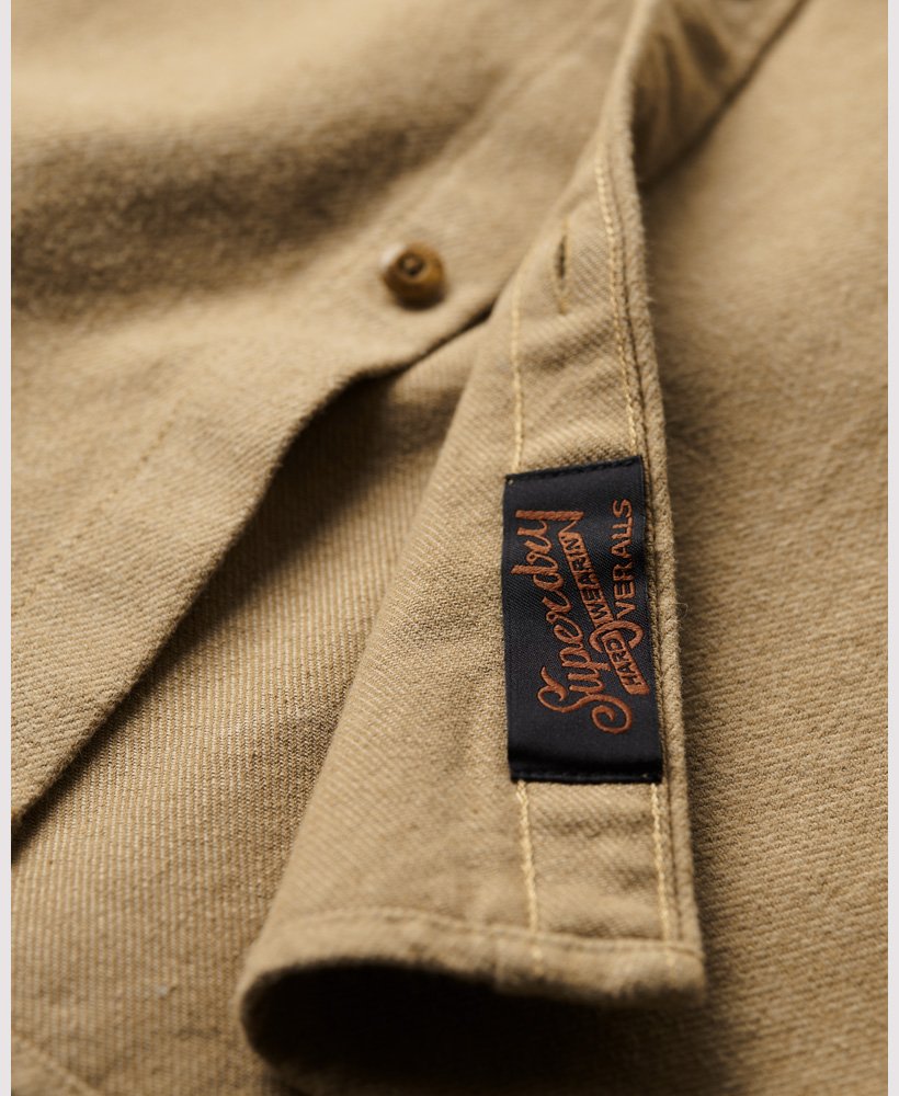 Superdry Trailsman Flannel Shirt - Sandstone Brown