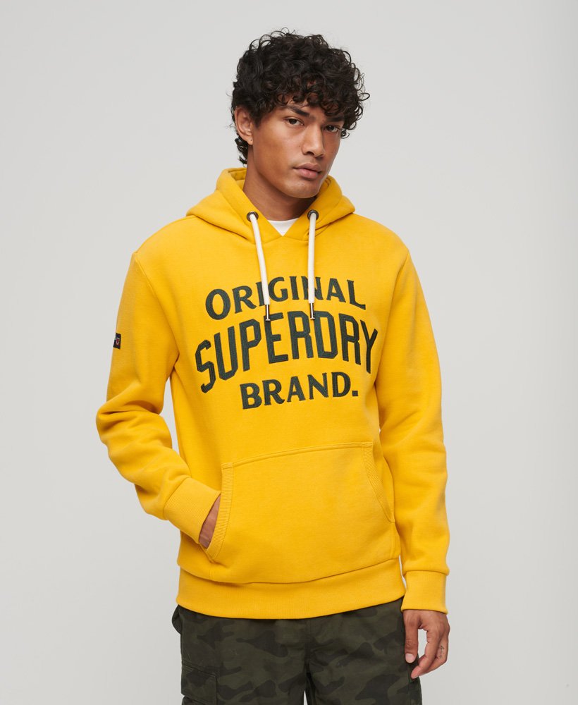 Superdry Athletic Script Graphic Hoodie - Golden Rod Yellow