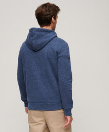 Superdry 70's Retro Font Logo Hoodie - Fifth Avenue Navy Snow
