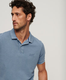 Superdry Vintage Destroy Polo Shirt - Heraldic Blue