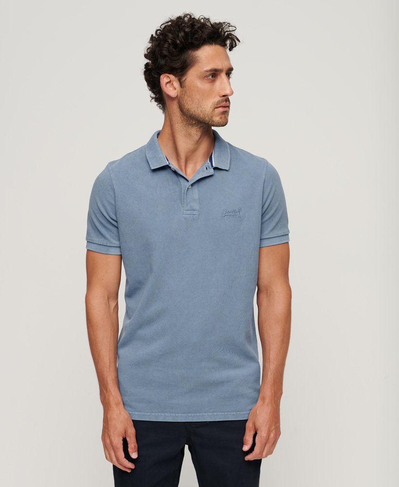 Superdry Vintage Destroy Polo Shirt - Heraldic Blue