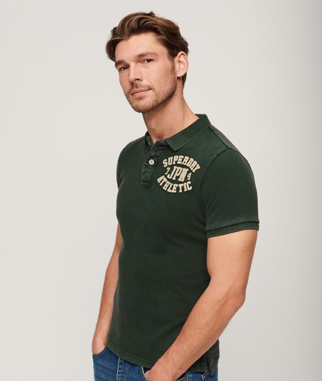 Superdry Vintage Athletic Polo - Enamel Green