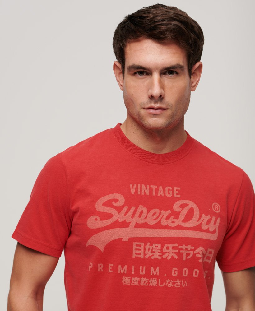 Superdry Vintage Logo Heritage T-Shirt - Ferra Red Marl