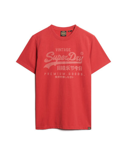 Superdry Vintage Logo Heritage T-Shirt - Ferra Red Marl