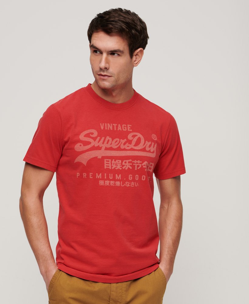 Superdry Vintage Logo Heritage T-Shirt - Ferra Red Marl