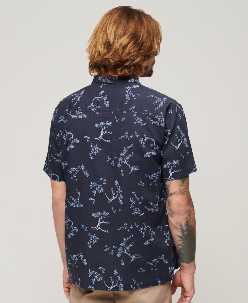 Superdry Short Sleeve Beach Shirt - Indigo Floral