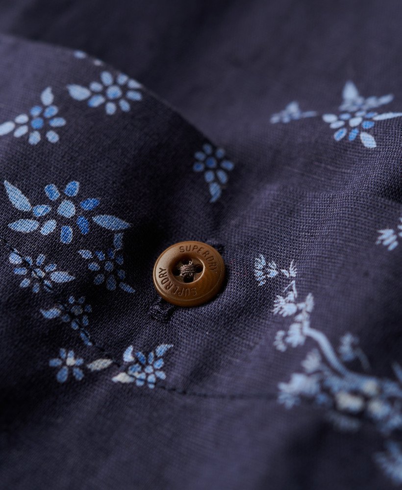 Superdry Short Sleeve Beach Shirt - Indigo Floral