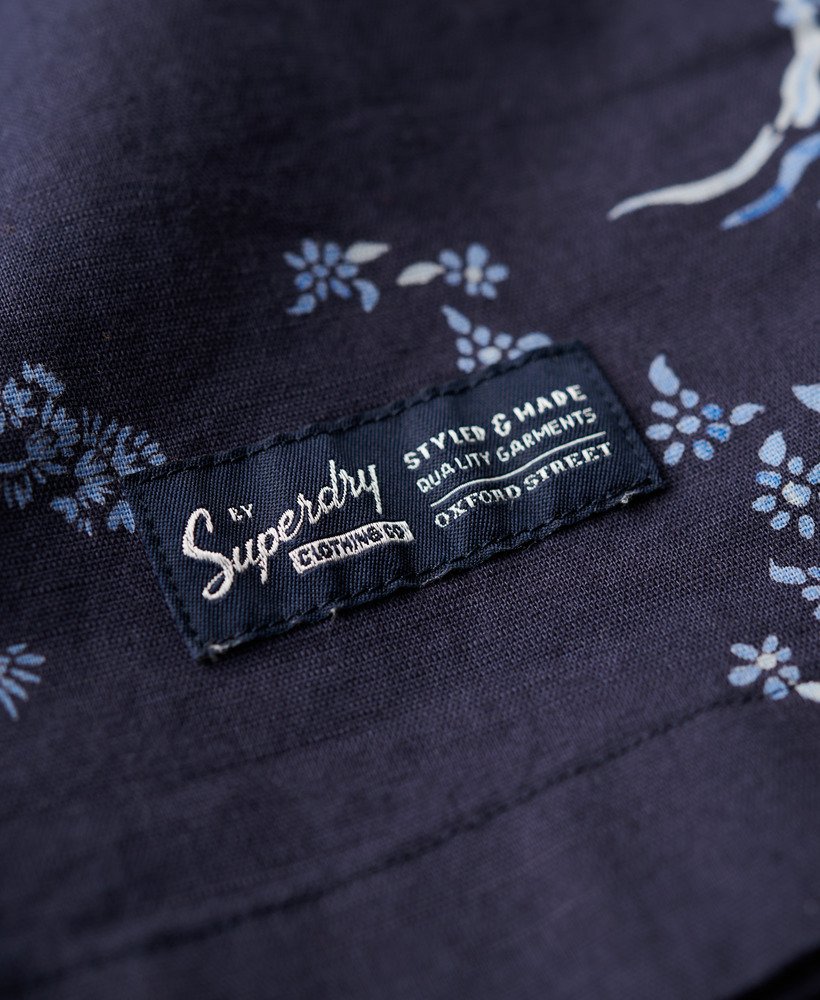 Superdry Short Sleeve Beach Shirt - Indigo Floral