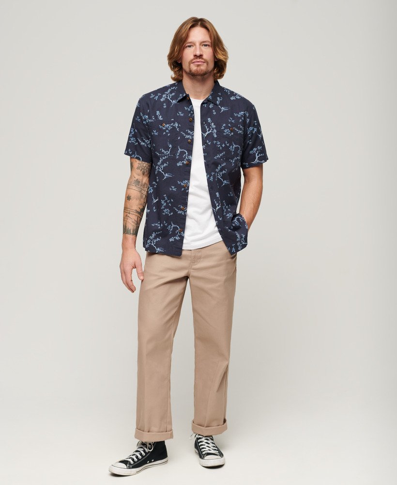 Superdry Short Sleeve Beach Shirt - Indigo Floral