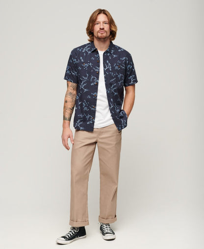Superdry Short Sleeve Beach Shirt - Indigo Floral