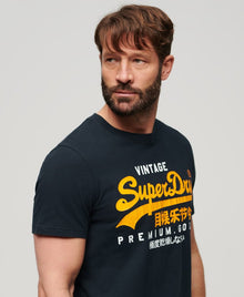 Superdry Vintage Logo Duo T-Shirt - Eclipse Navy