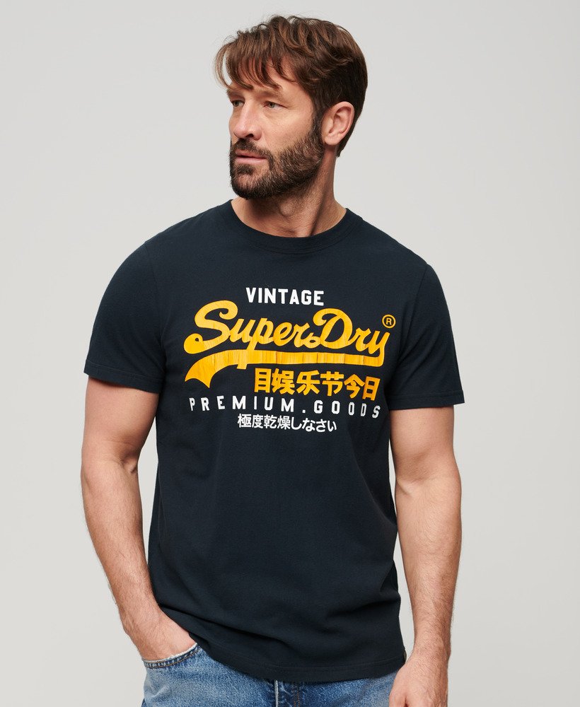 Superdry Vintage Logo Duo T-Shirt - Eclipse Navy