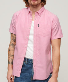 Superdry Organic Cotton Vintage Oxford Short Sleeve Shirt - City Pink