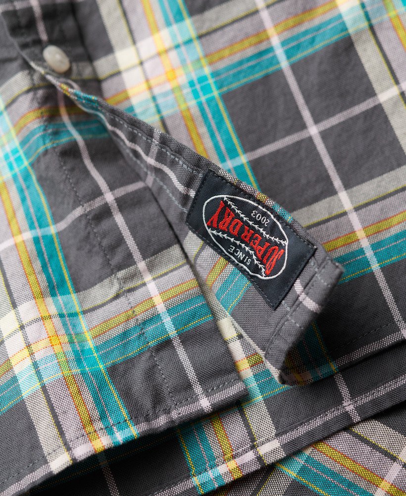Superdry Short Sleeve Lightweight Check Shirt Shirt - Navy Check