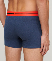 Superdry Organic Cotton Boxer Double Pack - Dark Indigo/Blue Marl