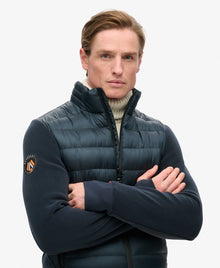 Superdry Fleece Hybrid Bomber - Eclipse Navy