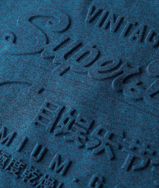 Superdry Embossed Vintage Logo Graphic T-Shirt - Charred Teal Grit