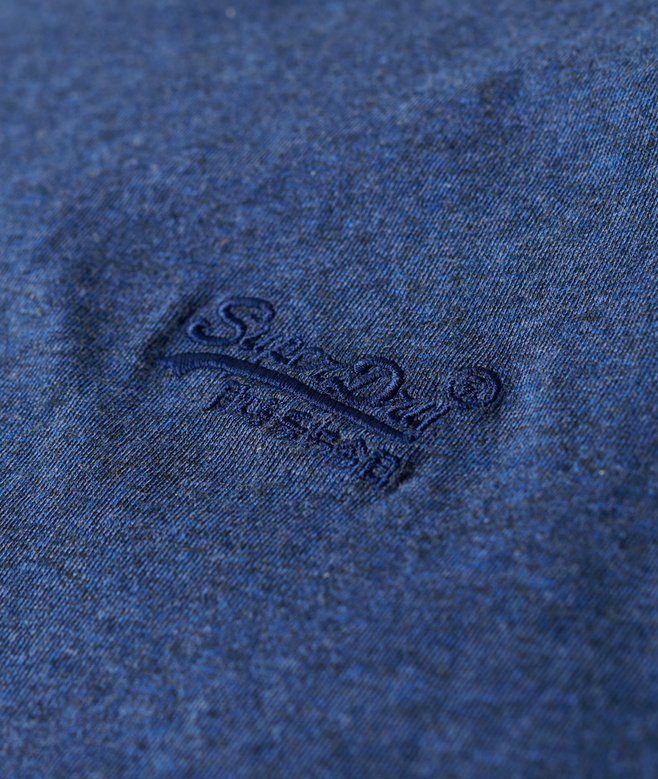 Superdry Cotton Essential Logo Embroidered T-Shirt - Bright Blue Marl
