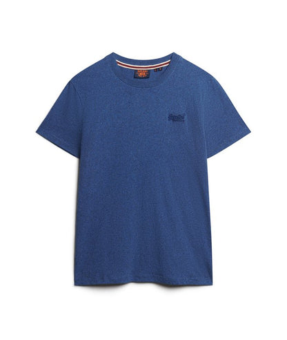 Superdry Cotton Essential Logo Embroidered T-Shirt - Bright Blue Marl