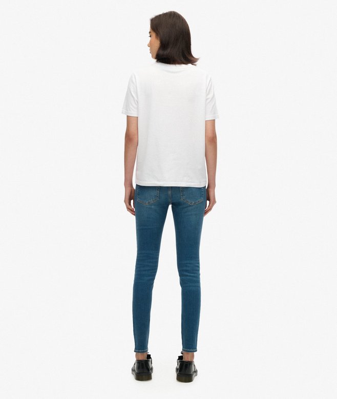 Ladies Superdry Vintage High Rise Skinny Jean - Fulton Vintage Blue