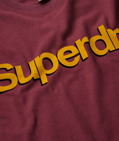 Superdry Classic Core Logo Shadow T-Shirt - Port Red