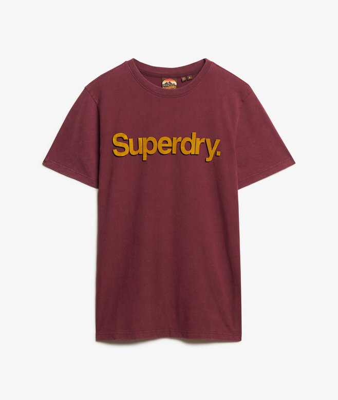 Superdry Classic Core Logo Shadow T-Shirt - Port Red