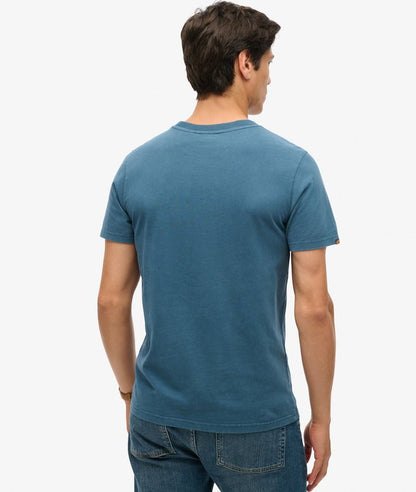 Superdry Classic Core Logo Shadow T-Shirt - Blue Bottle