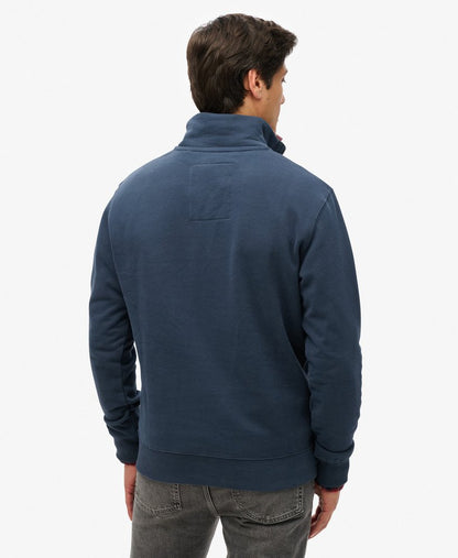 Superdry Essential Logo Half Zip Sweater - Navy