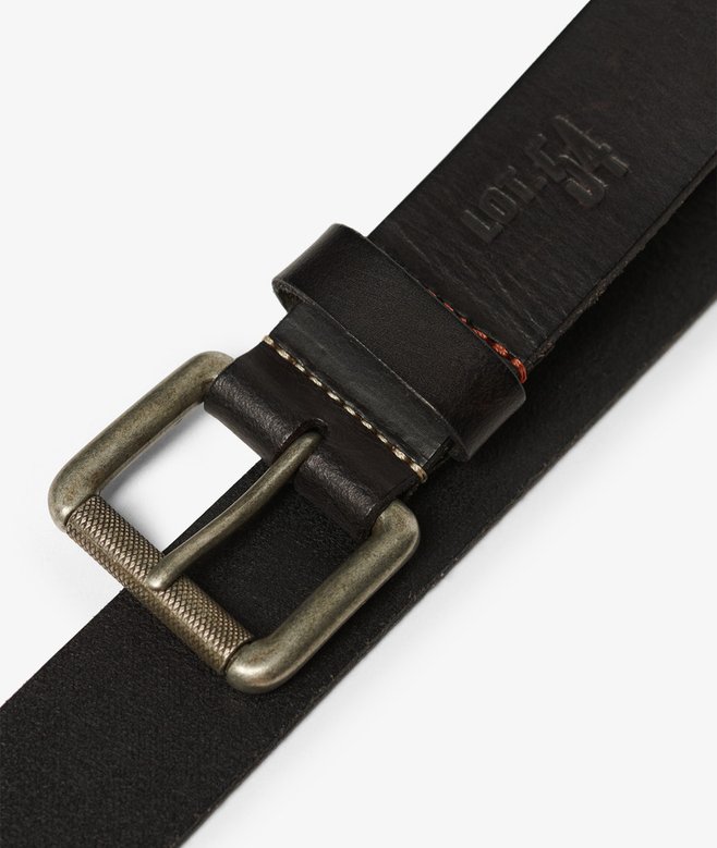 Superdry Men's Badgeman Leather Jean Belt - Black