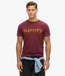 Superdry Classic Core Logo Shadow T-Shirt - Port Red