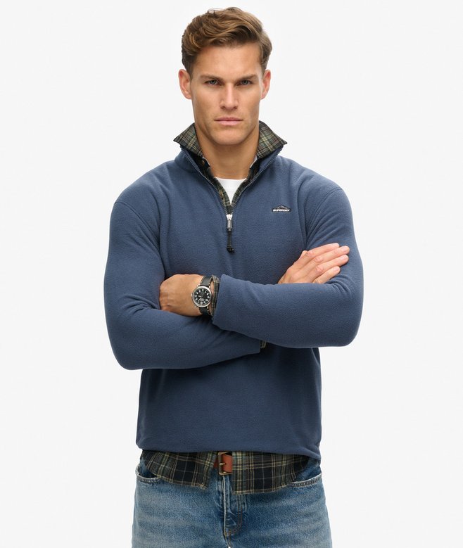 Superdry Polar Fleece Half Zip - Lauren Navy