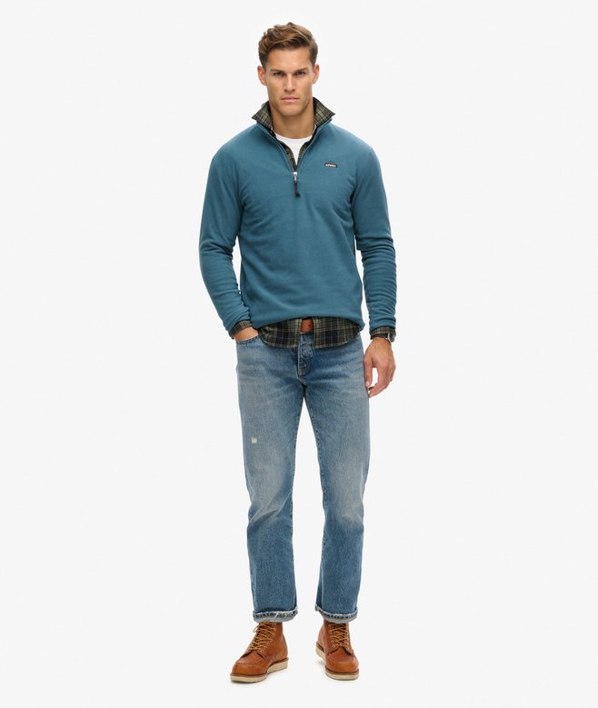 Superdry Polar Fleece Half Zip - Orion Blue