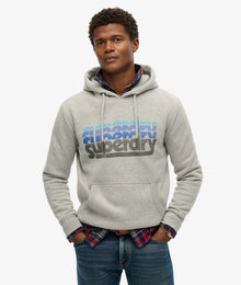 Superdry Stacked Hoodie - Grey Marl
