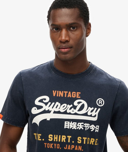Superdry Vintage Cali Relaxed T-Shirt - Nautical Navy