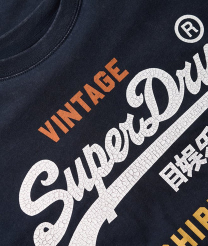 Superdry Vintage Cali Relaxed T-Shirt - Nautical Navy