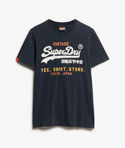 Superdry Vintage Cali Relaxed T-Shirt - Nautical Navy
