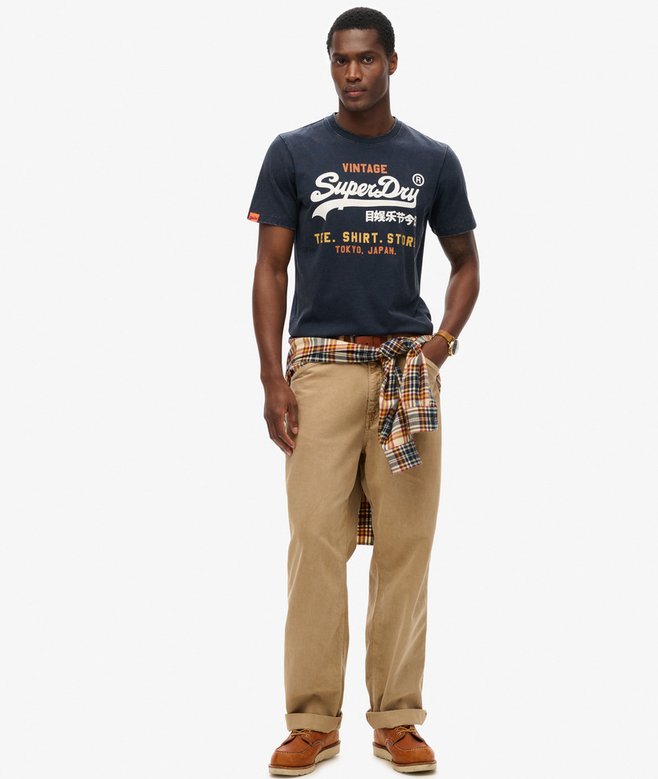 Superdry Vintage Cali Relaxed T-Shirt - Nautical Navy