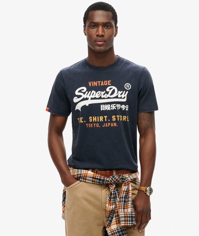Superdry Vintage Cali Relaxed T-Shirt - Nautical Navy