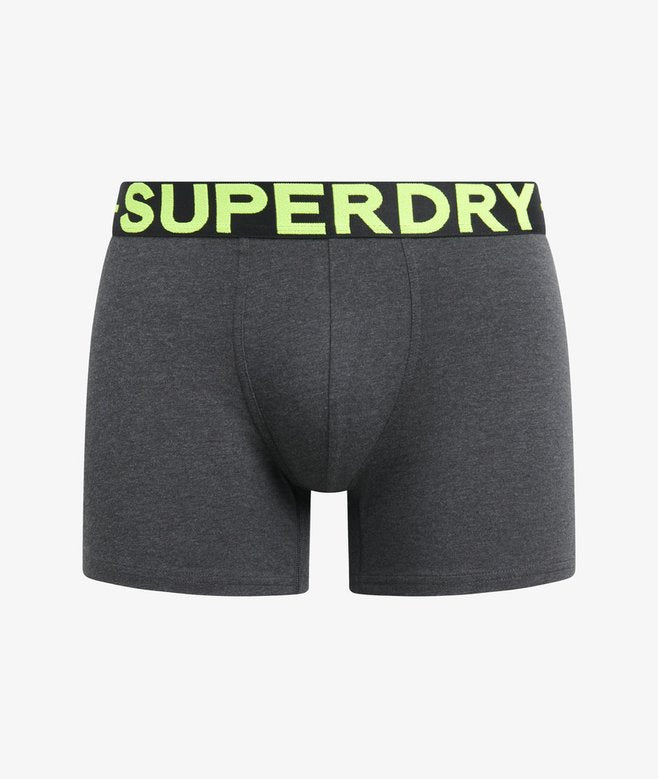 Superdry Boxer Shorts Triple Pack - Green Marl Mix