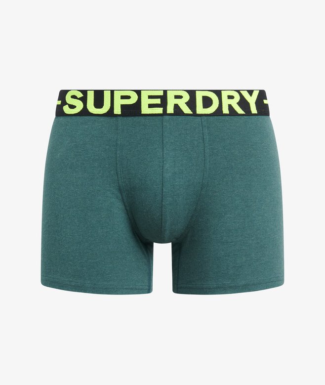 Superdry Boxer Shorts Triple Pack - Green Marl Mix