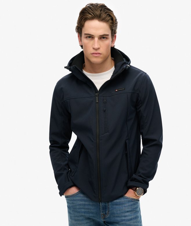 Superdry Hooded Soft Shell Trekker Jacket - Eclipse Navy