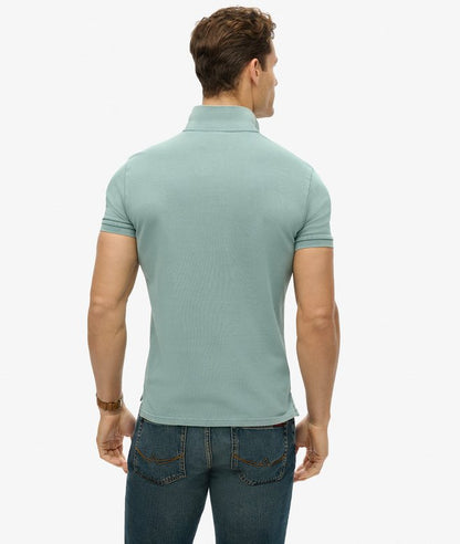 Superdry Vintage Destroy Polo Shirt - Destroy Tourmaline Blue